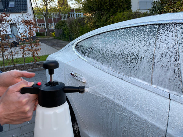 Flacone spray per schiuma da neve, spruzzatore di schiuma con pompa a mano