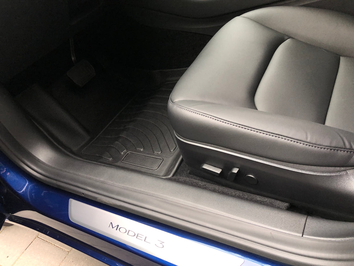 Tappetini TPE Per Tesla Model Y 2021-2024 - Set 3 Pezzi Anteriori, Inodori, Antiscivolo, Facili Da Pulire, Adattabili E Sicuri