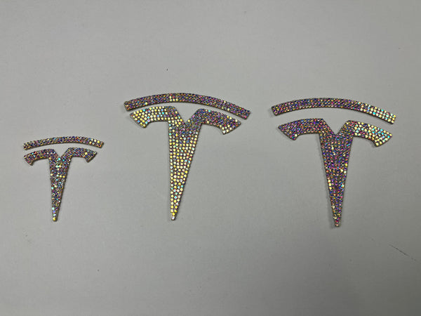 Tesla Model S - Set di 3 decalcomanie a forma di diamante con logo T