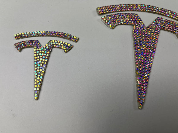 Tesla Model S - Set di 3 decalcomanie a forma di diamante con logo T