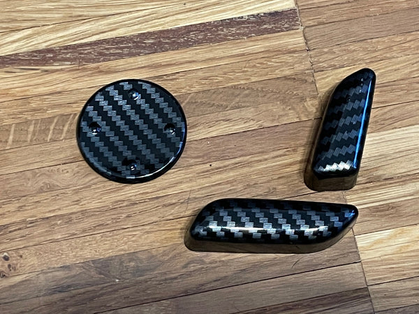 Tesla Model S e X - Cover per la regolazione del sedile in carbon look