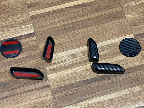 Tesla Model S e X - Cover per la regolazione del sedile in carbon look