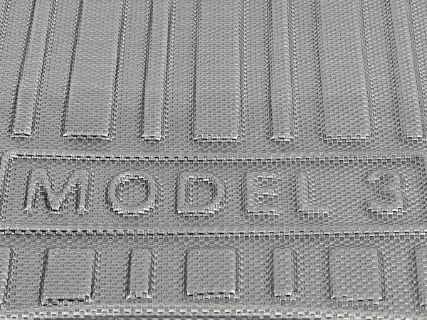 Tappetino frunk piccolo Tesla Model 3 - tappetino protettivo per tutte le stagioni - design a strisce - M3 2021 / 2022 / 2023