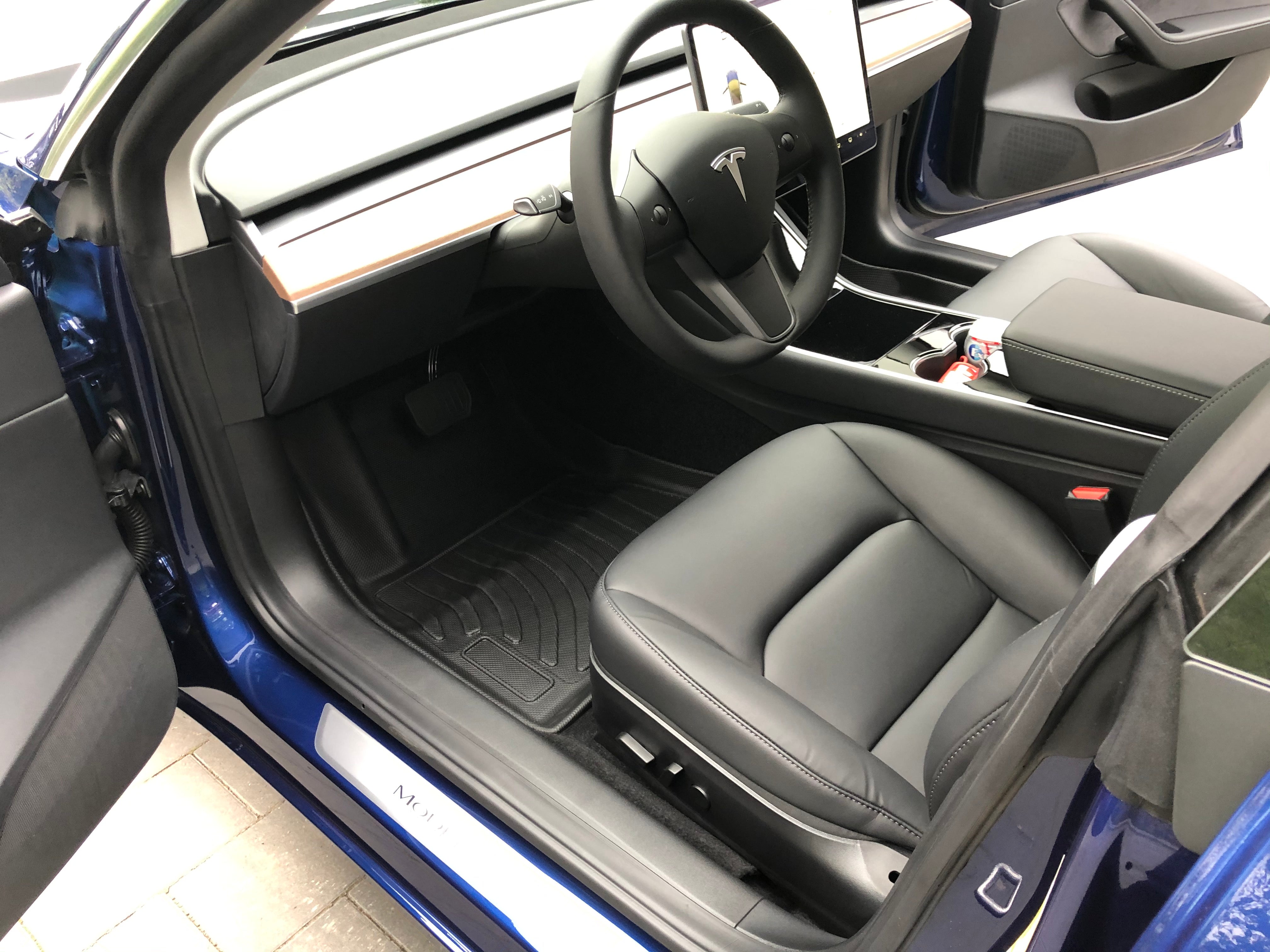 Tappetini Gomma TPE Per Tesla Model Y 2021-2024 – Impermeabili, Antiscivolo, Battuta Alta – Set Completo