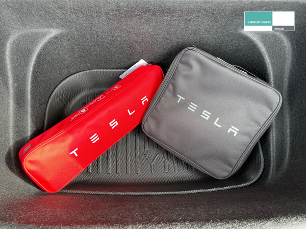 Tappetino protettivo per tutte le stagioni del vano cavi Tesla Model Y - design a strisce - Tappetino per cassetta degli attrezzi