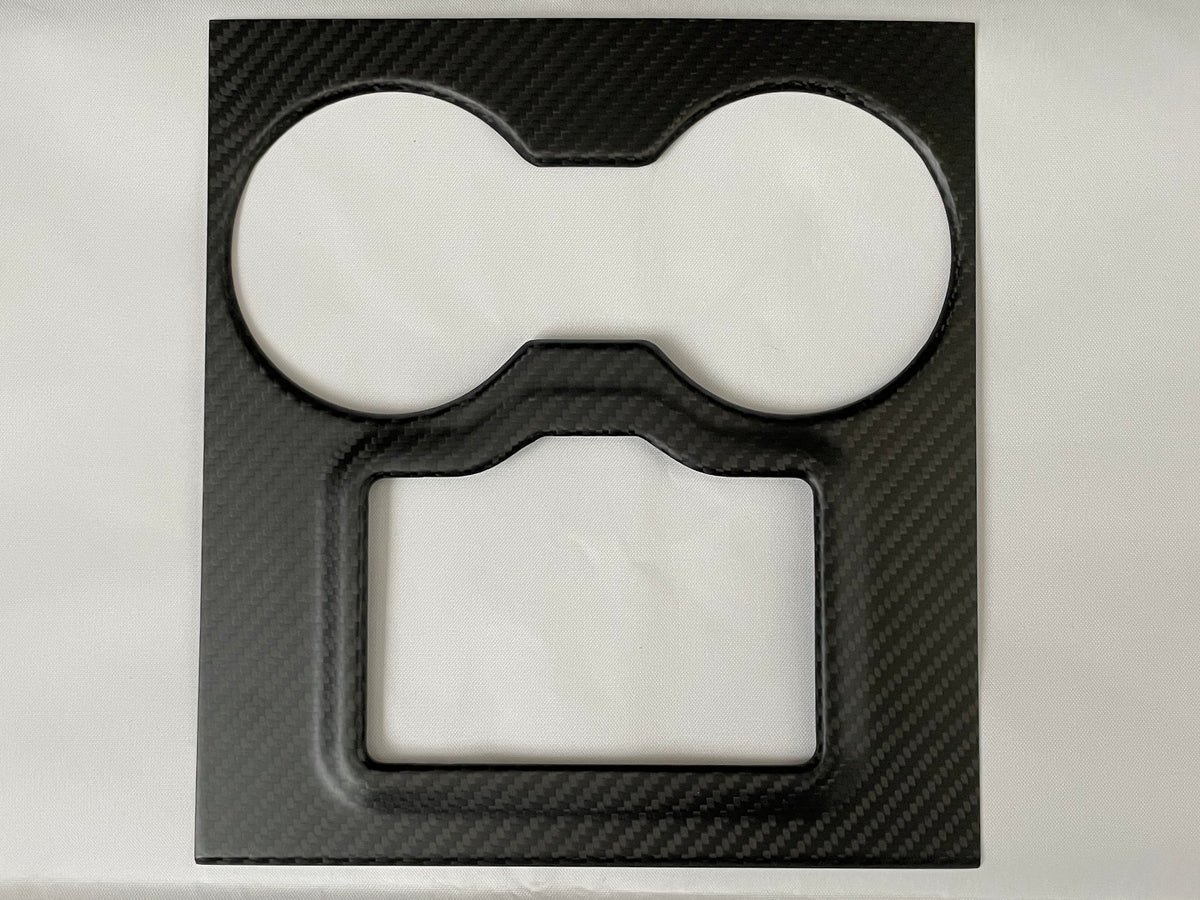 Tesla Model 3 / Model Y - Copertura per console centrale in legno, misura ATOS 3D, taglio di precisione laser, resistente ai raggi UV, 3M 9448A superfici adesive